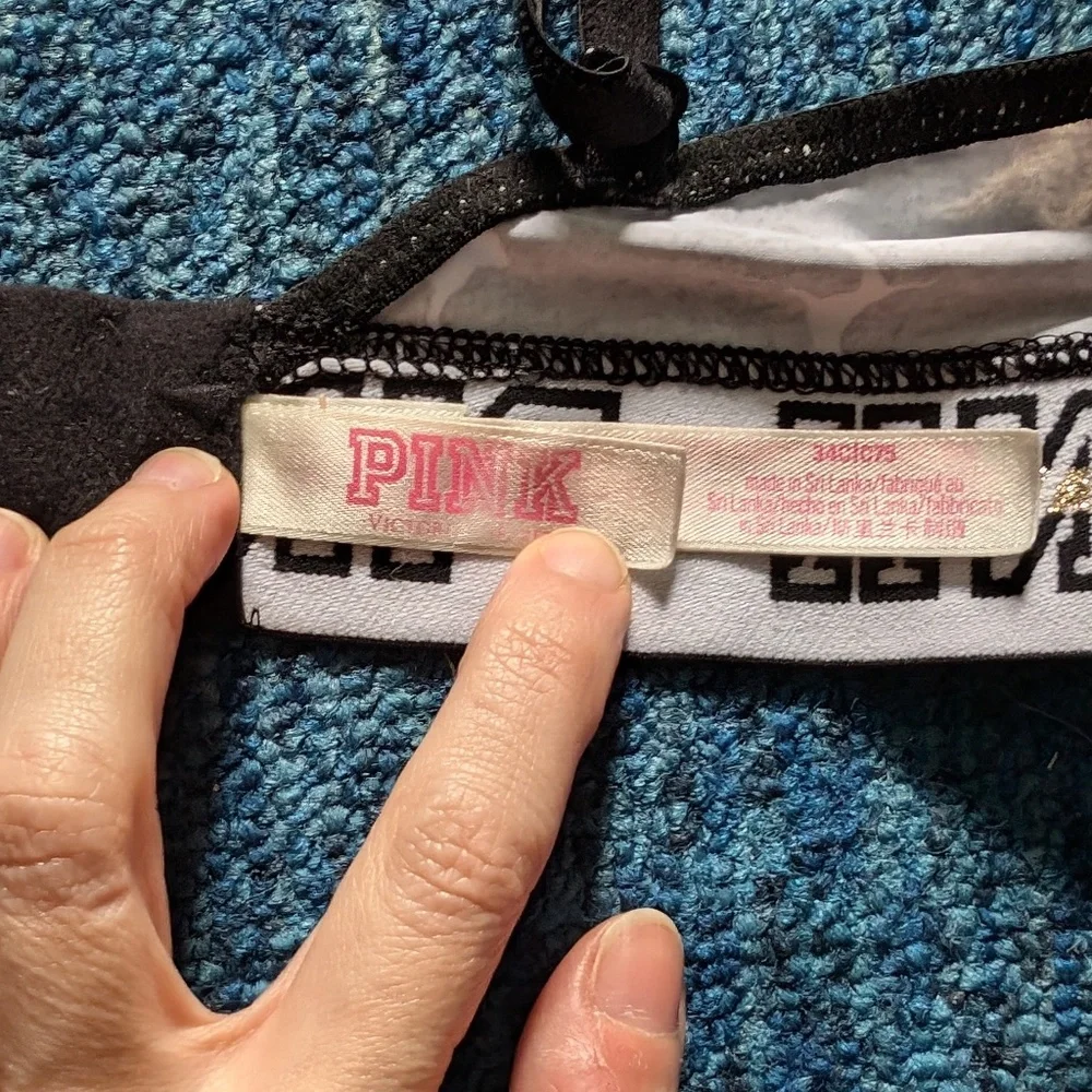 VICTORIA'S SECRET PINK WEAR EVERYWHERE LIGHTLY LINED WIRELESS BRA 34C GRAY - Picture 3 of 4